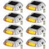 Vevor Driveway Lights, 8-Pack Solar Driveway Lights with Switch Button, Solar Deck Lights Waterproof