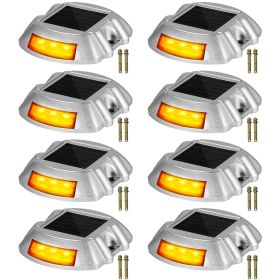 Vevor Driveway Lights, 8-Pack Solar Driveway Lights with Switch Button, Solar Deck Lights Waterproof