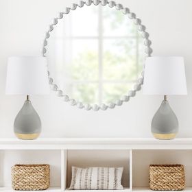 2-Tone Ceramic Table Lamp Set of 2