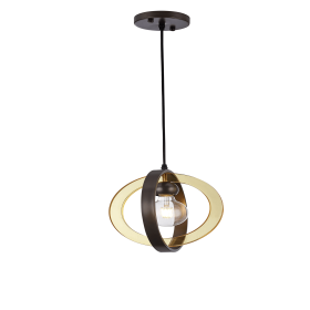 1-Light Matte Antique Bronze Chandelier