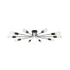 10 Light Sputnik Chandelier Black Ceiling Light Semi Flush Mount Light Ceiling Lamp