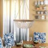 Bohemian style Wood Beaded Chandelier Oak White NEW SKU :W1340P206667
