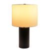 Aura Black Table Lamp with On/Off Switch Black Block Base