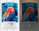 NEW Jellyfish Ceramic Night Light Compact, UL-Certified, Ideal for Bedroom, Bathroom, Nursery, Hallway, Kitchen, 6x4x3, Multicolor
