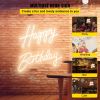 VEVOR Happy Birthday Neon Sign, 18" x 8" & 26" x 7.5" LED Neon Lights Signs, Adjustable Brightness with Dimmer Switch and Power Adapter