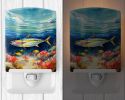 NEW Yellowfin Tuna Ceramic Night Light Compact, UL-Certified, Ideal for Bedroom, Bathroom, Nursery, Hallway, Kitchen, 6x4x3, Multicolor