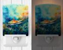 NEW Sting Ray Ceramic Night Light Compact, UL-Certified, Ideal for Bedroom, Bathroom, Nursery, Hallway, Kitchen, 6x4x3, Multicolor