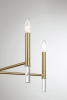 Courtyard Five Light Golden Brass Candle Light Chandelier 24"W × 17.75"H