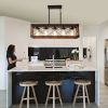 5-Light Retro Farmhouse Chandelier For Kitchen, Living room, Dining room Red and Black(No Bulbs) NEW SKU:W1340P206646