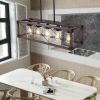 5-Light Retro Farmhouse Chandelier For Kitchen, Living room, Dining room Red and Black(No Bulbs) NEW SKU:W1340P206646