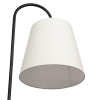 Seoul Black Floor Lamp with Rotary Switch Wood Table Metal Base
