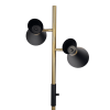 Axis Brassed Gold Floor Lamp with 4-Way Switch Double Spots with Metal Base