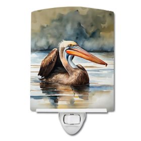 NEW Pelican Ceramic Night Light Compact, UL-Certified, Ideal for Bedroom, Bathroom, Nursery, Hallway, Kitchen, 6x4x3, Multicolor (Default: Default)
