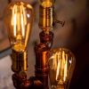 Shadow Steampunk Handmade Vintage Adjustable Pipe Lamp