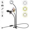 Mobile phone live broadcast stabilizer fill light LED universal hose eye protection desk lamp desktop mobile phone two in one bracket