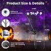 2Packs/4Packs Solar Scary Eyeballs Lights Outdoor Halloween Decoration Swaying Light Halloween Path Lights Ornaments with Total 12LED IP65 Waterproof