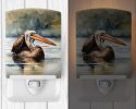 NEW Pelican Ceramic Night Light Compact, UL-Certified, Ideal for Bedroom, Bathroom, Nursery, Hallway, Kitchen, 6x4x3, Multicolor
